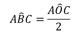 formula angulo inscrito