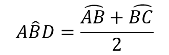 formula angulo ex-inscrito