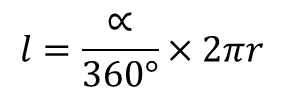 formula comprimento arco