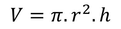 cilindro volume formula