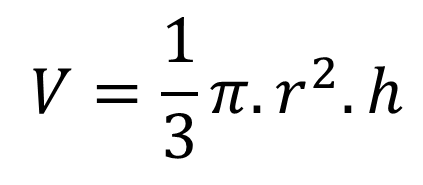 cone volume formula