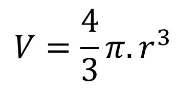 esfera volume formula